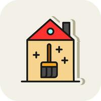 hus rengöring vektor ikon design
