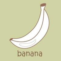 Alphabet b zum Banane Wortschatz Lektion Schule Karikatur Digital Briefmarke Gliederung vektor