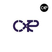 Brief cxp Monogramm Logo Design vektor