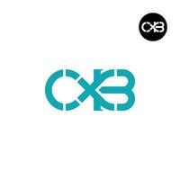 brev cxb monogram logotyp design vektor
