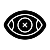 Auge gekreuzt Vektor Symbol