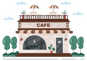 Café- oder Kaffeehausillustration vektor