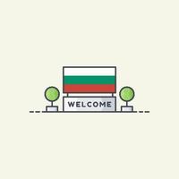 Bulgarien Flagge Symbol Illustration vektor