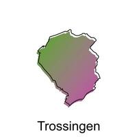 Karte Stadt von Trossingen, Welt Karte International Vektor Vorlage mit Gliederung Illustration Design, geeignet zum Ihre Unternehmen