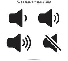 audio högtalare volym ikoner, vektor illustration.