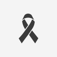 AIDS band medvetenhet ikon vektor isolerat. AIDS band symbol tecken