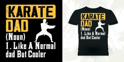 Vaters Tag Papa Liebhaber komisch Karate Ausbildung retro Jahrgang Karate T-Shirt Design vektor