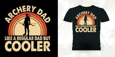 bågskytte pappa rolig archer jakt älskare årgång bågskytte t-shirt design vektor
