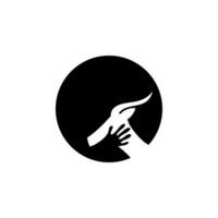 Hirsch Pflege Symbol Logo Design vektor