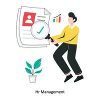 Design-Vektorillustration im flachen Stil des HR-Managements. Lagerabbildung vektor