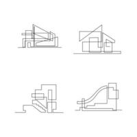 die Architektur Haus Linie Illustration Design vektor