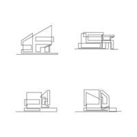die Architektur Haus Linie Illustration Design vektor
