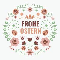 Frohe Ostern Typografi Vector