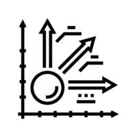 Kinematik Theorie mechanisch Ingenieur Linie Symbol Vektor Illustration