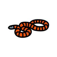 Berg Königsschlange Schlange Farbe Symbol Vektor Illustration