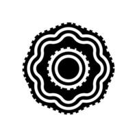 Puja Thali Glyphe Symbol Vektor Illustration