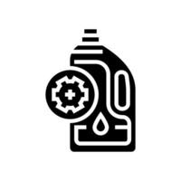 Öl Veränderung Auto Mechaniker Glyphe Symbol Vektor Illustration