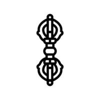 Vajra dorje Buddhismus Linie Symbol Vektor Illustration