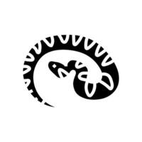 Viper Tier Schlange Glyphe Symbol Vektor Illustration