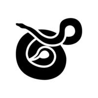 Python Tier Schlange Glyphe Symbol Vektor Illustration