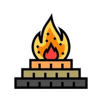 heilig Feuer agni Farbe Symbol Vektor Illustration