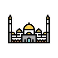 Moschee Islam Muslim Farbe Symbol Vektor Illustration