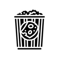 Käse Popcorn Essen Glyphe Symbol Vektor Illustration