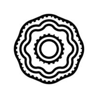 Puja Thali Linie Symbol Vektor Illustration