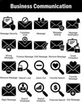 en uppsättning av 20 företag ikoner som meddelande säkerhet, förbjuden chatt, meddelande vektor