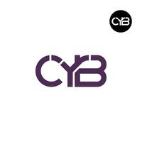 Brief Cyb Monogramm Logo Design vektor