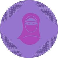 Frau mit Niqab-Vektorsymbol vektor