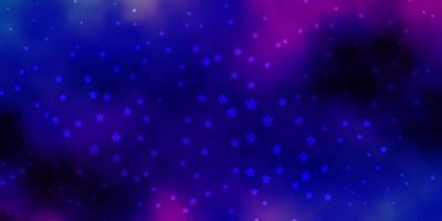 dunkelrosa, blaues Vektormuster mit abstrakten Sternen. dekorative Illustration mit Sternen auf abstrakter Vorlage. bestes Design für Ihre Anzeige, Poster, Banner. vektor