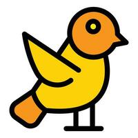 Spatz Birdie Symbol Vektor eben