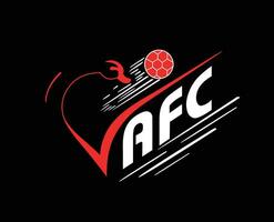 valenciennes fc symbol klubb logotyp ligue 1 fotboll franska abstrakt design vektor illustration med svart bakgrund