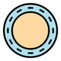cirkel tävlingsbana ikon vektor platt