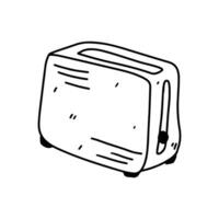 Toaster. Hand gezeichnet Gekritzel Stil. Vektor Illustration isoliert auf Weiß. Färbung Buchseite.