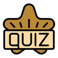 Star Quiz Symbol Vektor eben