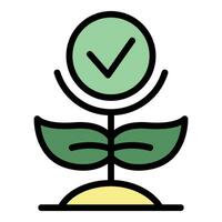 Geschäft Pflanze Symbol Vektor eben