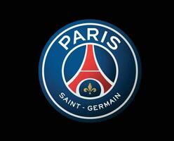 paris helgon germain klubb symbol logotyp ligue 1 fotboll franska abstrakt design vektor illustration med svart bakgrund