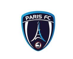 paris fc klubb logotyp symbol ligue 1 fotboll franska abstrakt design vektor illustration