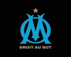 olympisch de marseille Verein Logo Symbol Liga 1 Fußball Französisch abstrakt Design Vektor Illustration mit schwarz Hintergrund