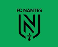 fc nantes Logo Verein Symbol schwarz Liga 1 Fußball Französisch abstrakt Design Vektor Illustration mit Grün Hintergrund