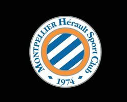 Montpellier Verein Logo Symbol Liga 1 Fußball Französisch abstrakt Design Vektor Illustration mit schwarz Hintergrund