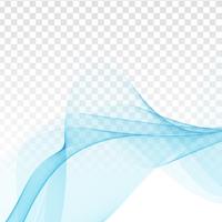 Abstraktes elegantes blaues Wellendesign auf transparentem Hintergrund vektor