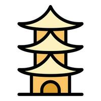 china pagod ikon vektor platt