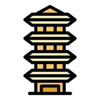 pagod buddha ikon vektor platt