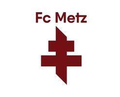 fc metz klubb symbol logotyp ligue 1 fotboll franska abstrakt design vektor illustration