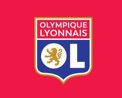 olympisch Lyonnais Verein Symbol Logo Liga 1 Fußball Französisch abstrakt Design Vektor Illustration mit rot Hintergrund