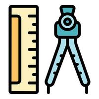 Umbau Kompass Symbol Vektor eben