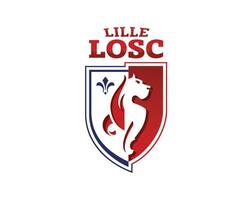 losc lille klubb symbol logotyp ligue 1 fotboll franska abstrakt design vektor illustration